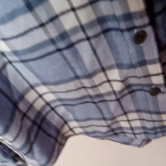 Lucky Brand Women's Blue Plaid Button-Up Shirt - Size Small - Picture 4 of 8